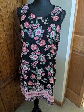 PINK REPUBLIC Sleeveless Floral Dress w/ Cut Out Back, Sz L (Fits Like M) EUC!!